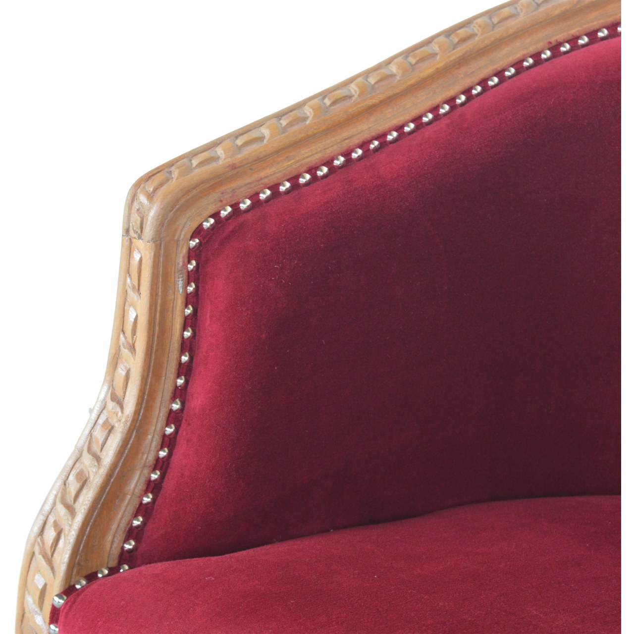 Wine Red Velvet Occasional Chair - Image 6
