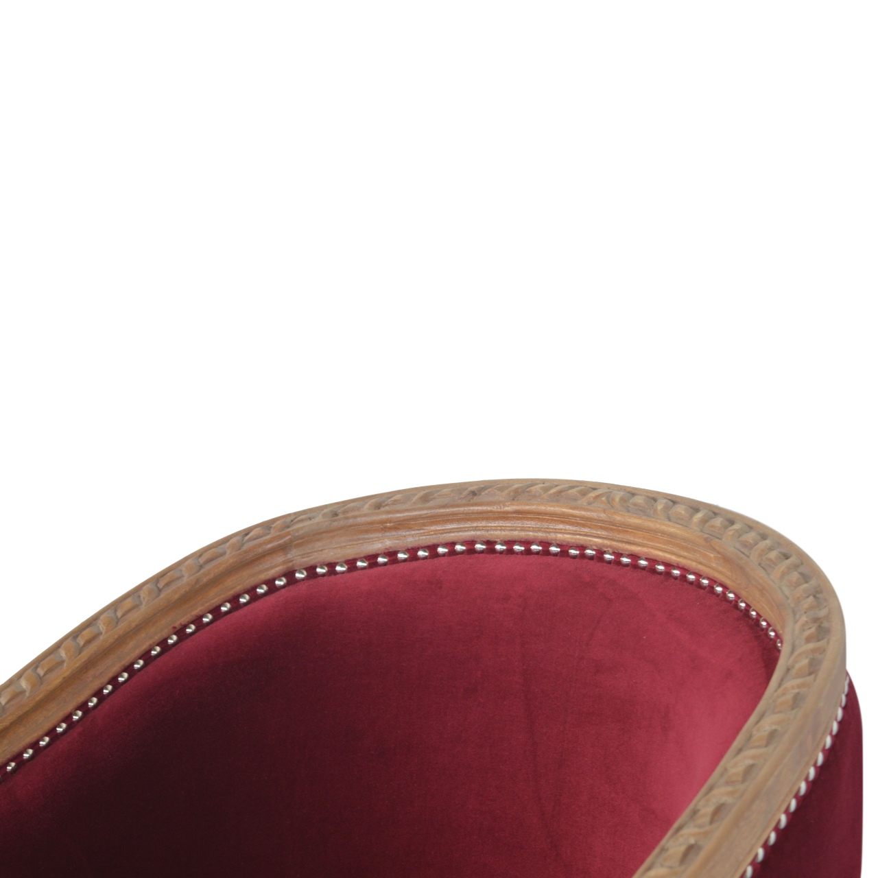 Wine Red Velvet Occasional Chair - Image 7