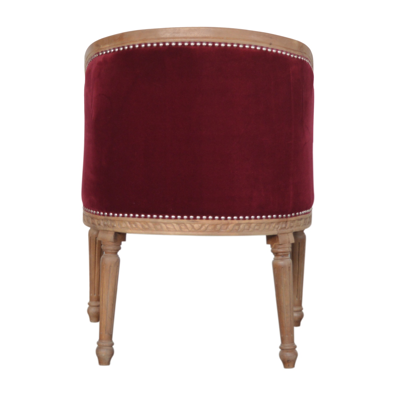 Wine Red Velvet Occasional Chair - Image 10