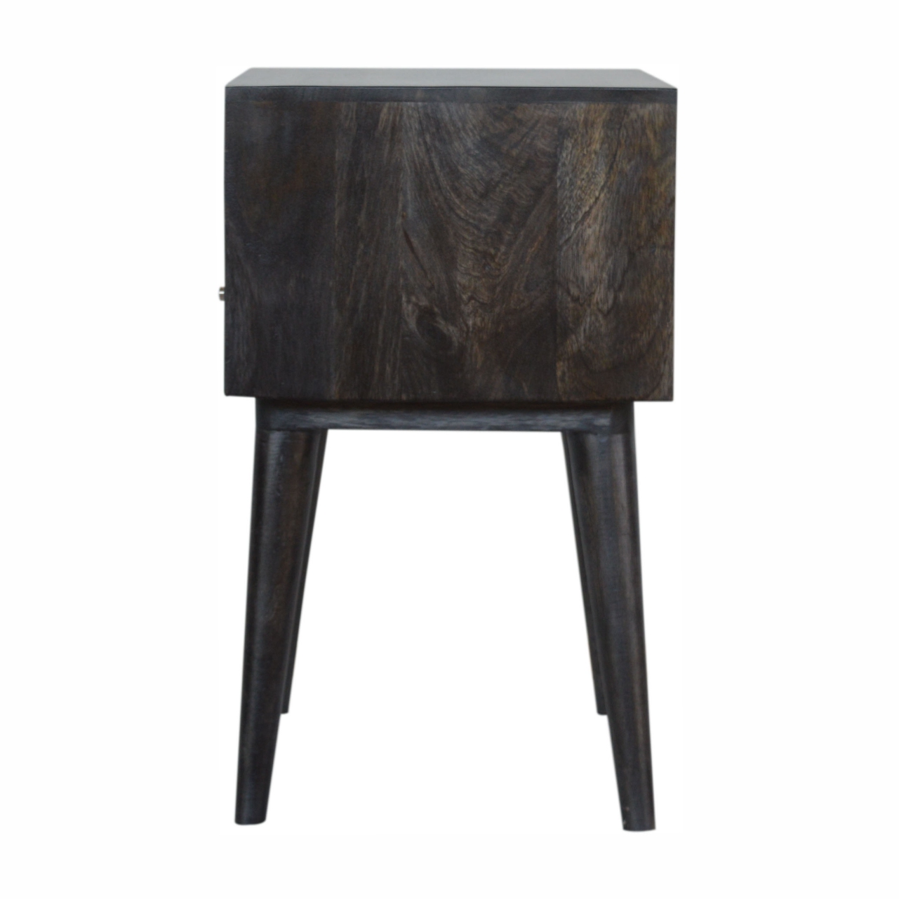 Ash Black Carved Drawer Bedside - Image 8