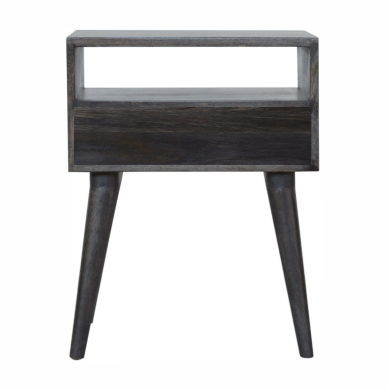 Ash Black Carved Drawer Bedside - Image 9