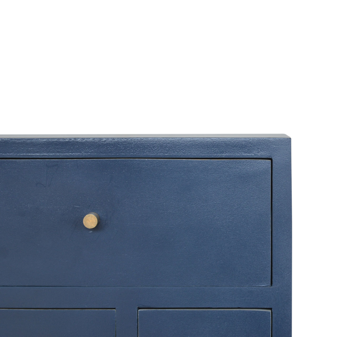 Navy 4 Drawer Bedside - Image 6