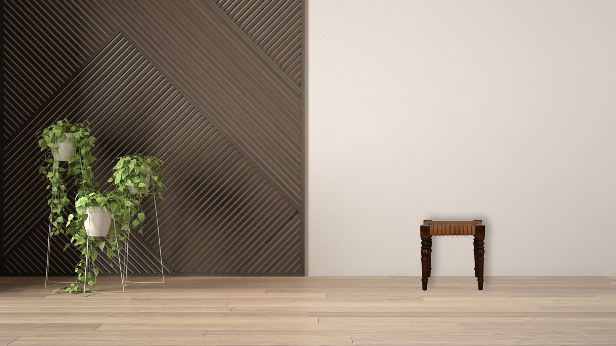 Woven Leather Footstool - Image 10