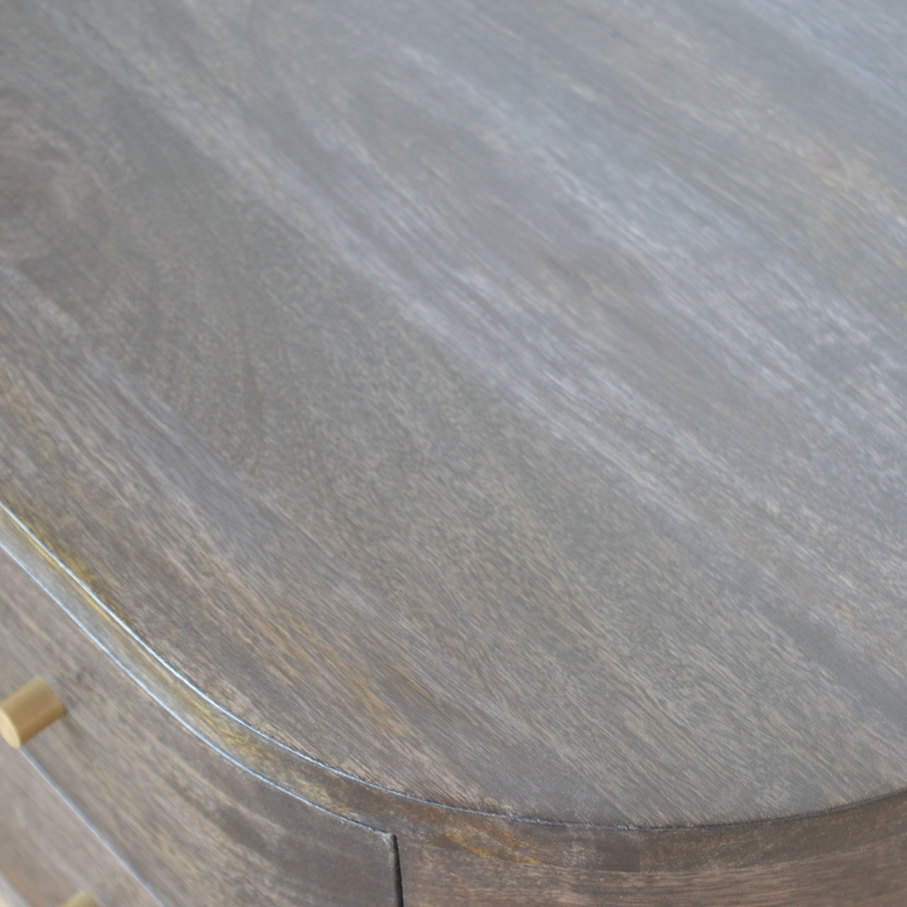 Ash Black Bedside with Brass Legs - Image 4