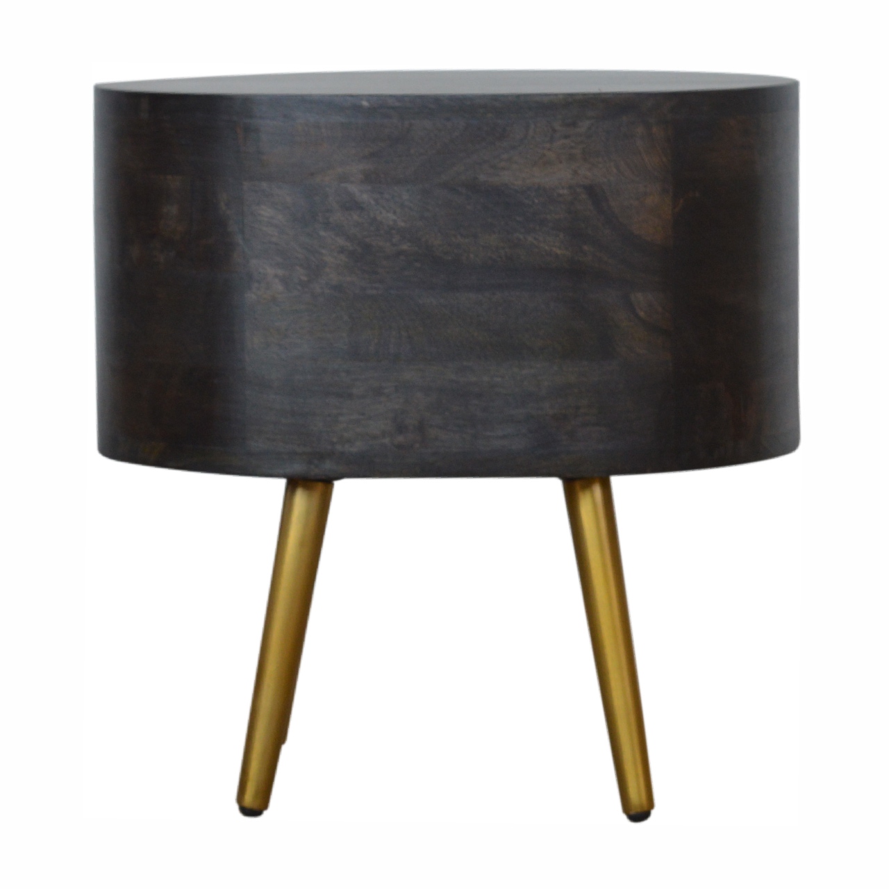 Ash Black Bedside with Brass Legs - Image 8