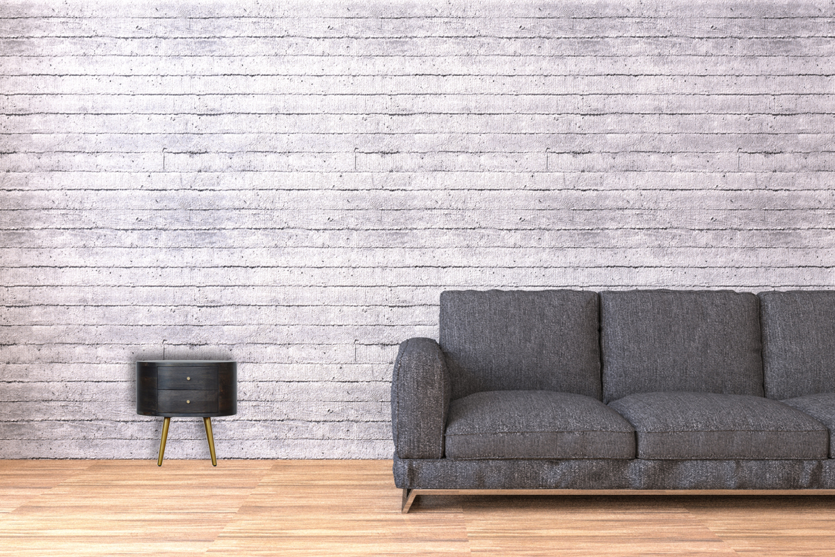 Ash Black Bedside with Brass Legs - Image 10