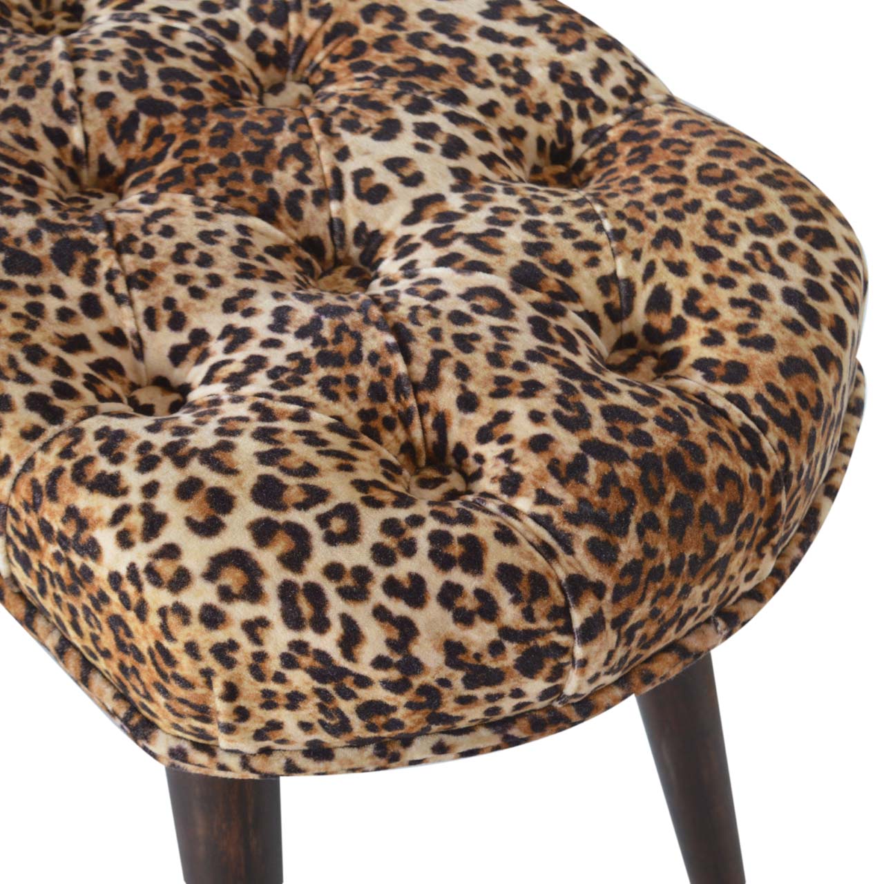 Leopard Print Deep Button Bench - Image 4