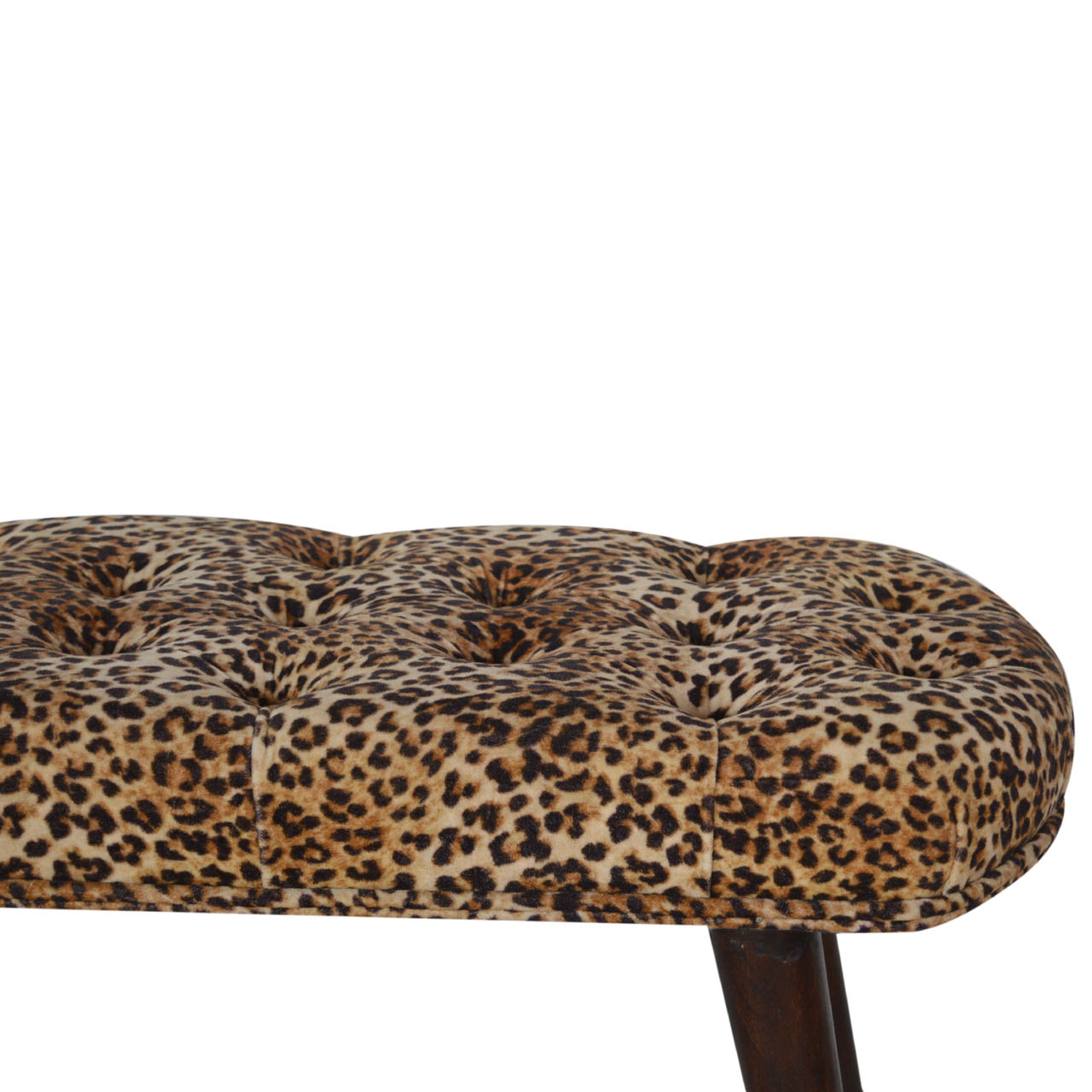 Leopard Print Deep Button Bench - Image 6