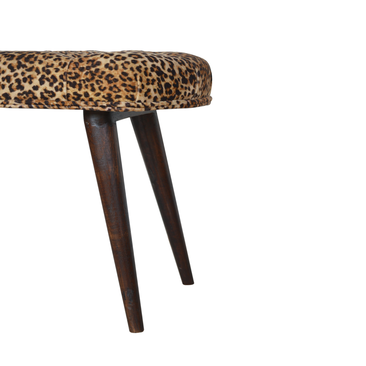 Leopard Print Deep Button Bench - Image 7