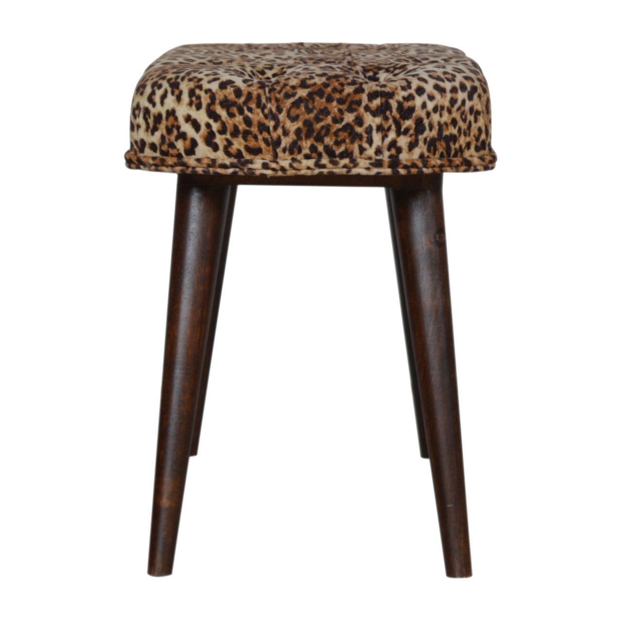 Leopard Print Deep Button Bench - Image 8