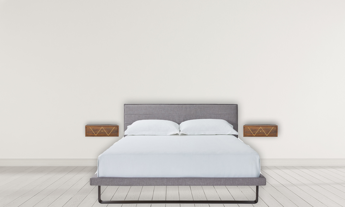 Floating Chestnut Brass Bedside - Image 11