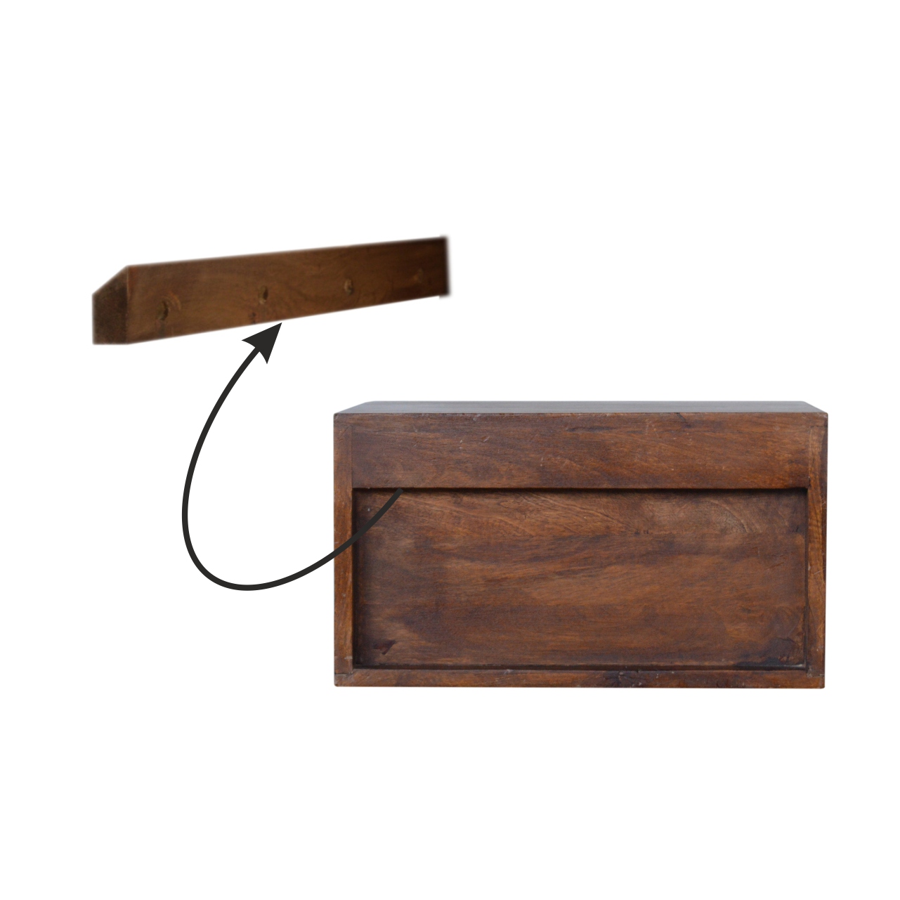 Floating Brass Handle Bedside - Image 9