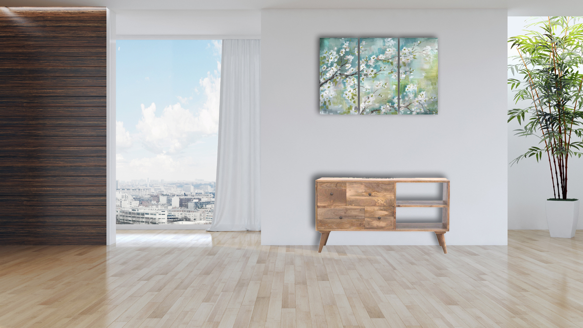 Oak-ish Multi Drawer Media Unit - Image 9