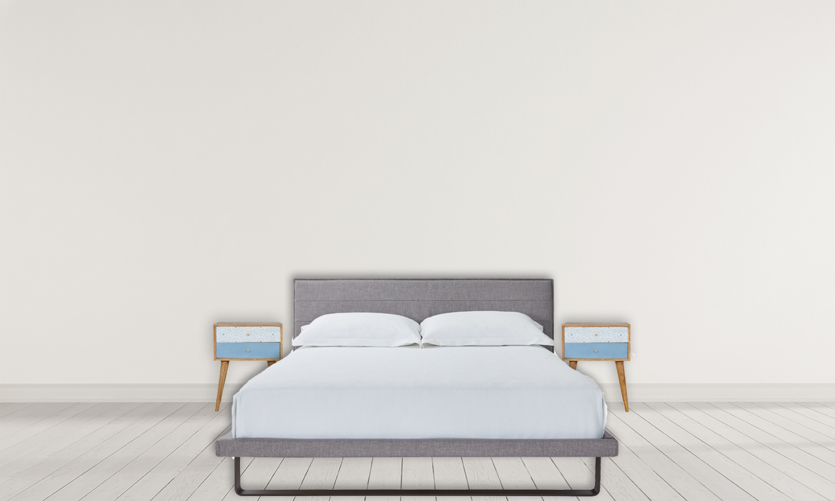 Blue Patterned Bedside - Image 12