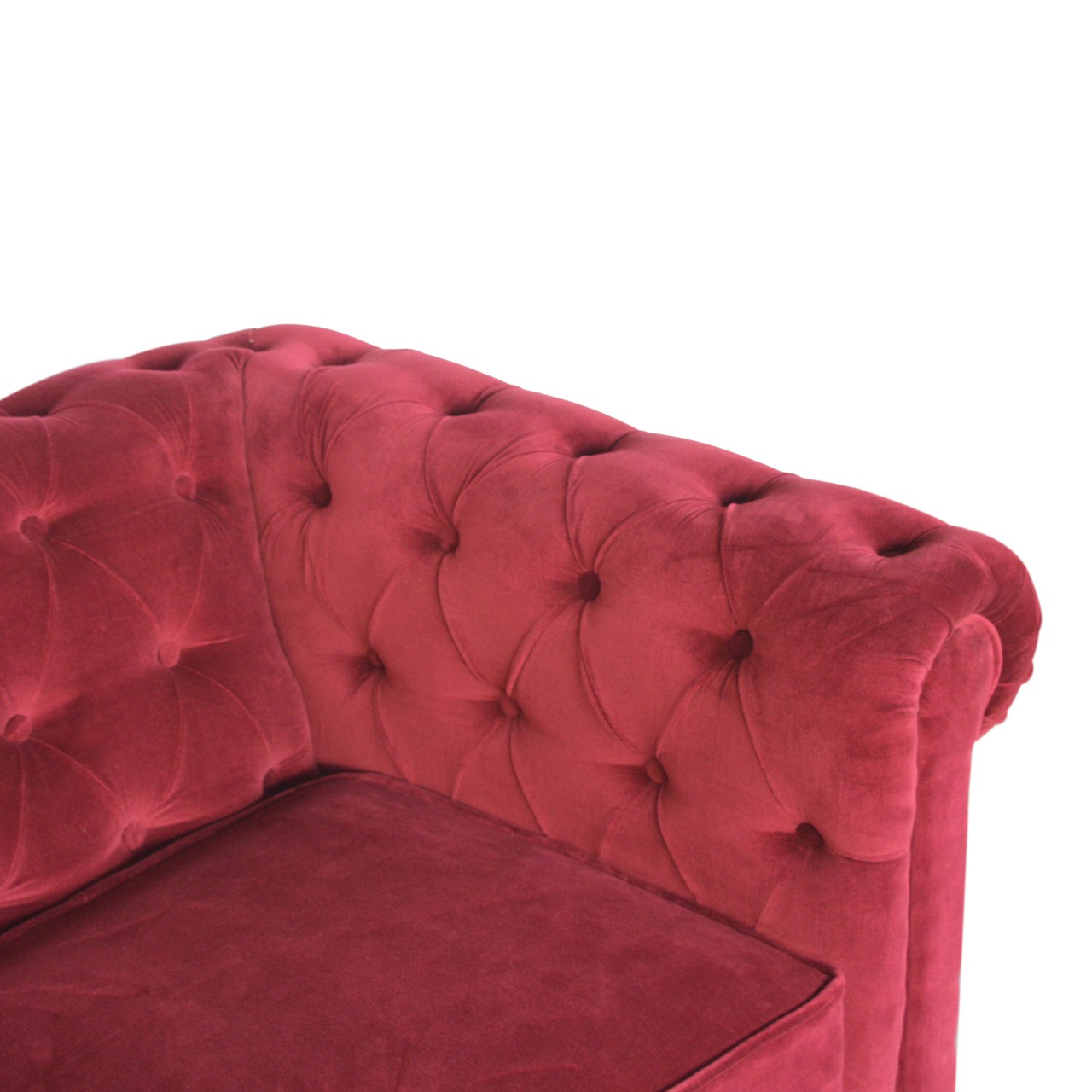 Wine Red Velvet Chesterfield Sofa - Image 7