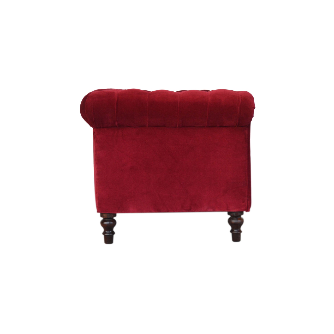 Wine Red Velvet Chesterfield Sofa - Image 9