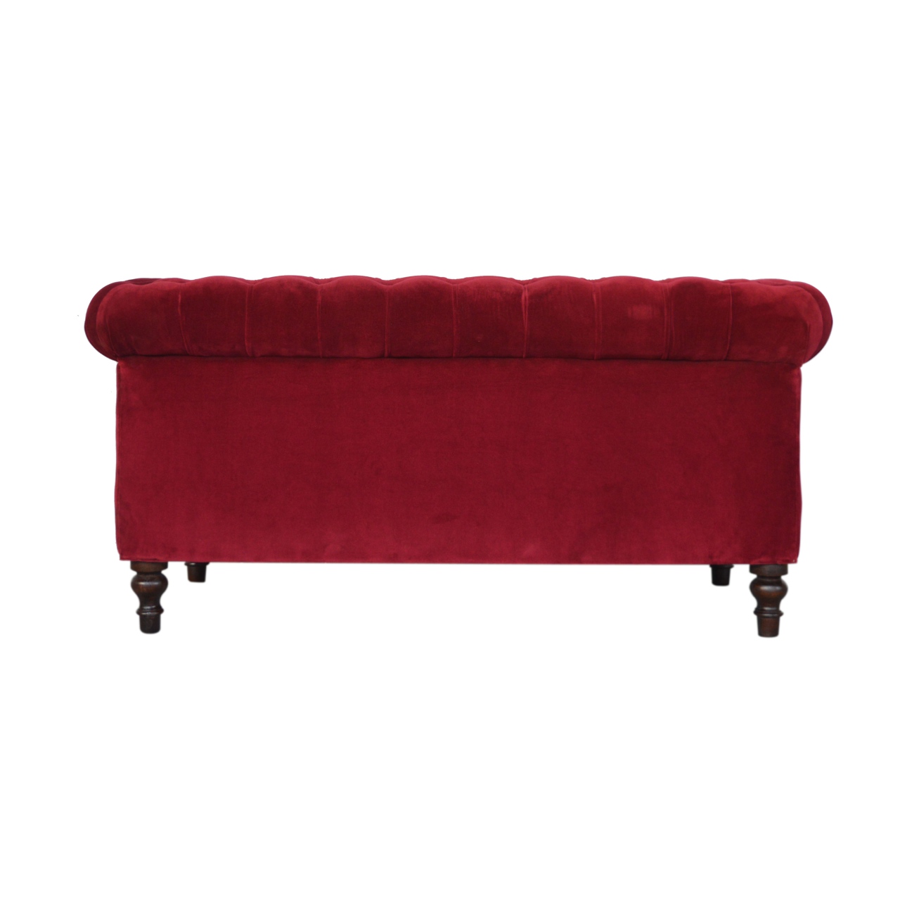 Wine Red Velvet Chesterfield Sofa - Image 10
