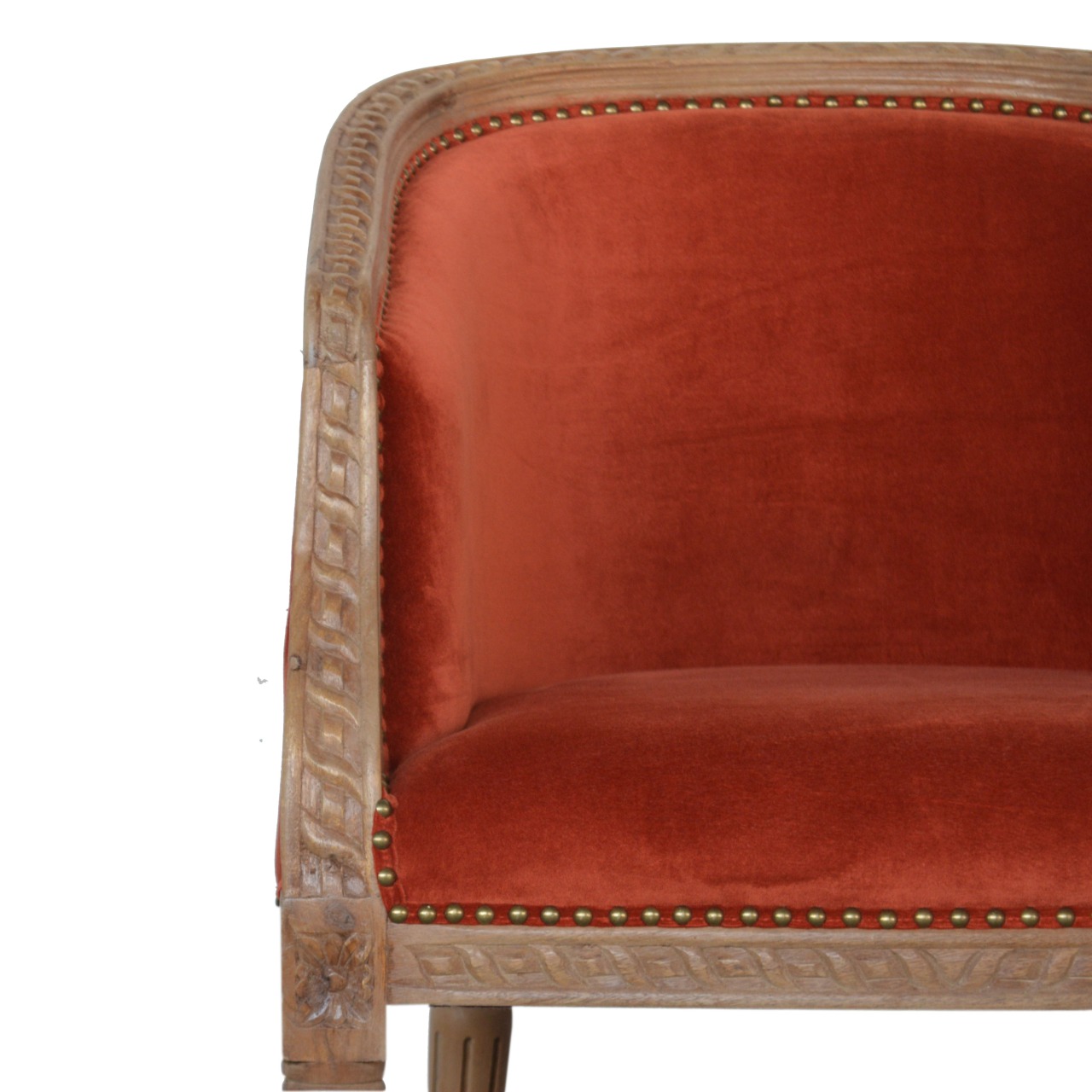 Rust Velvet Occasional Chair - Image 5