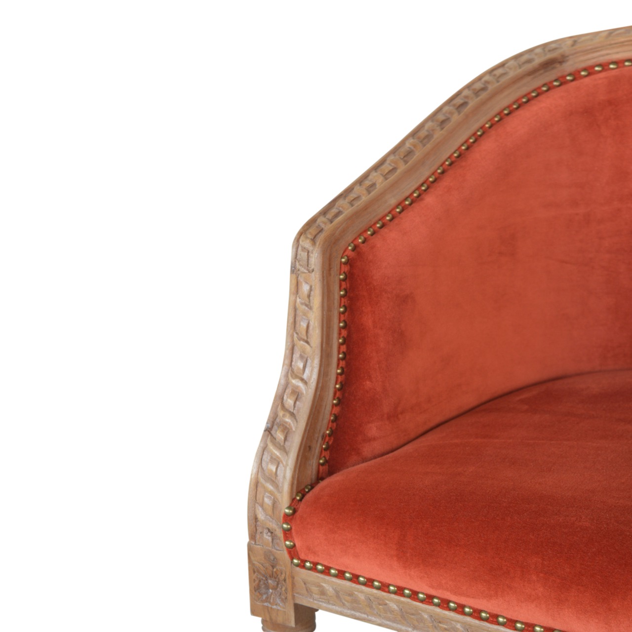 Rust Velvet Occasional Chair - Image 6