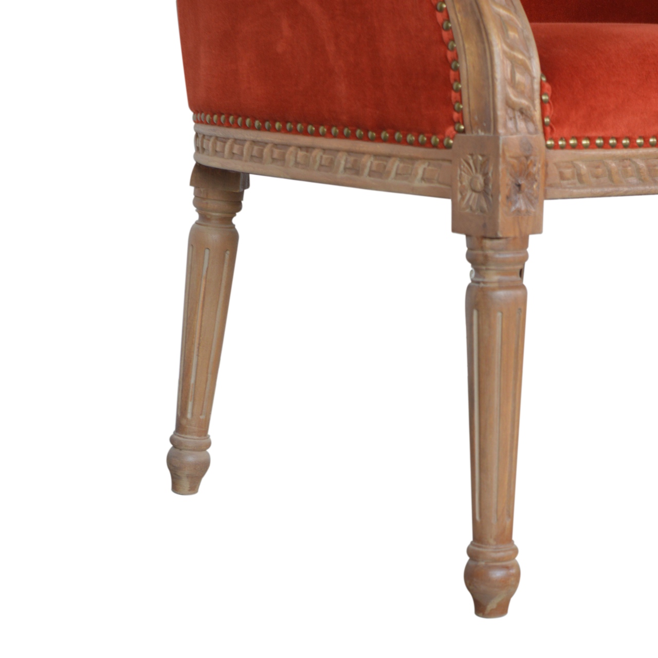 Rust Velvet Occasional Chair - Image 8