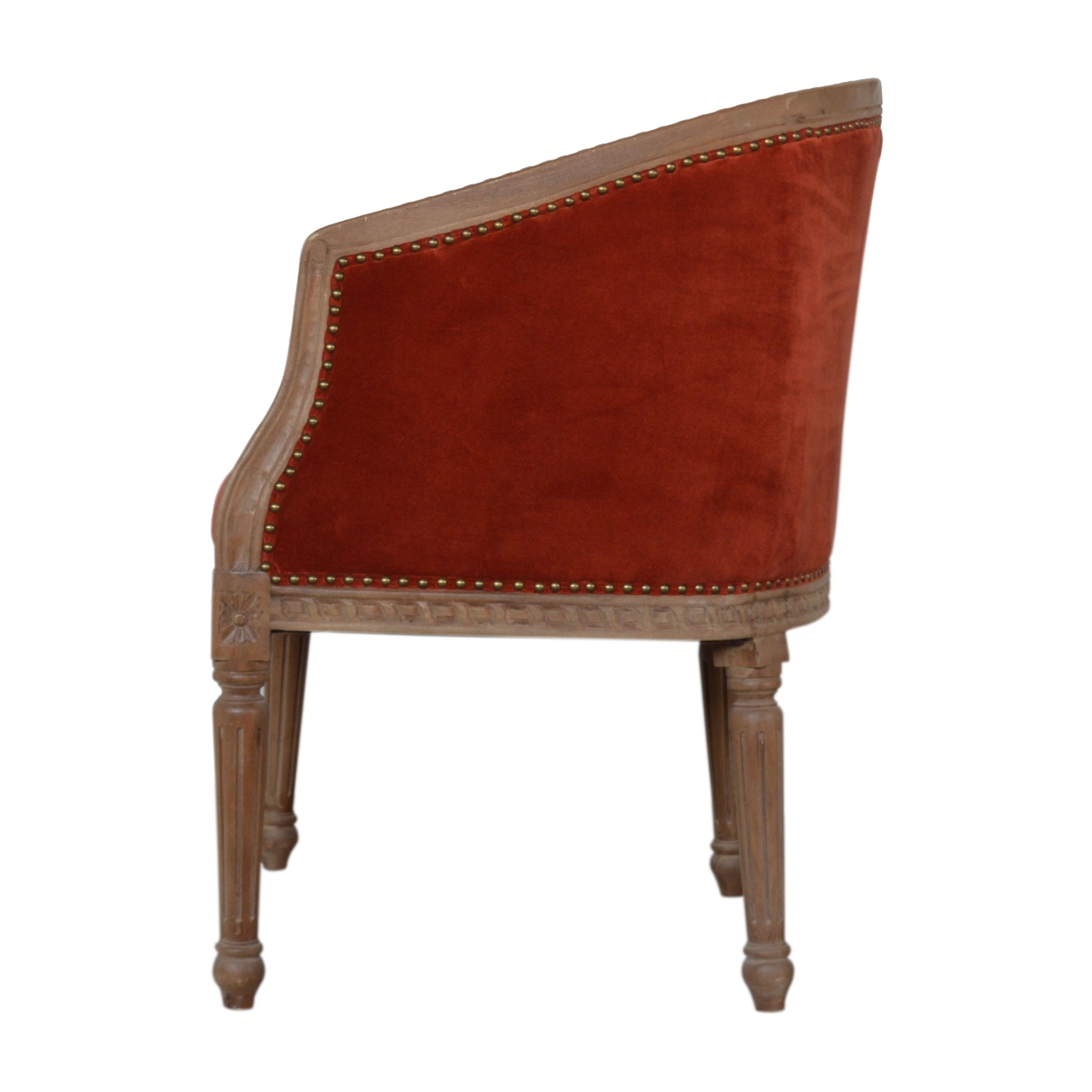 Rust Velvet Occasional Chair - Image 9