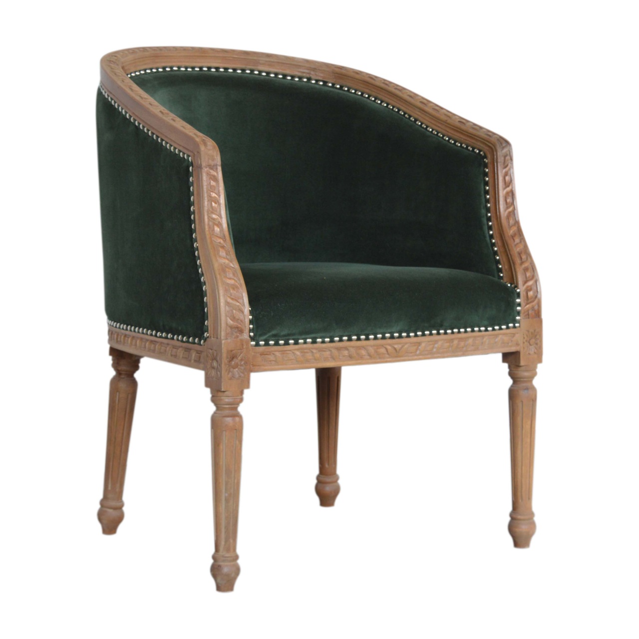 Emerald Velvet Occasional Chair - Image 3