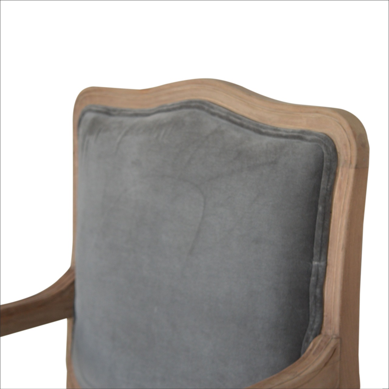 Grey Velvet French Style Chair - Image 7