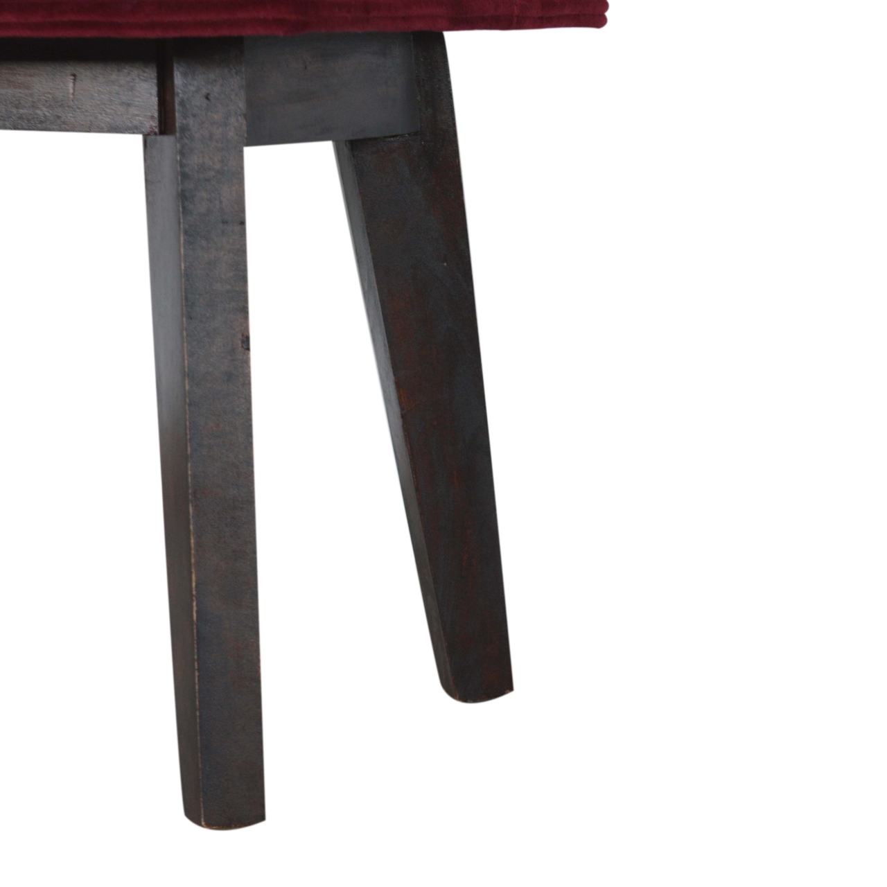 Wine Red Velvet Hallway Bench - Image 8