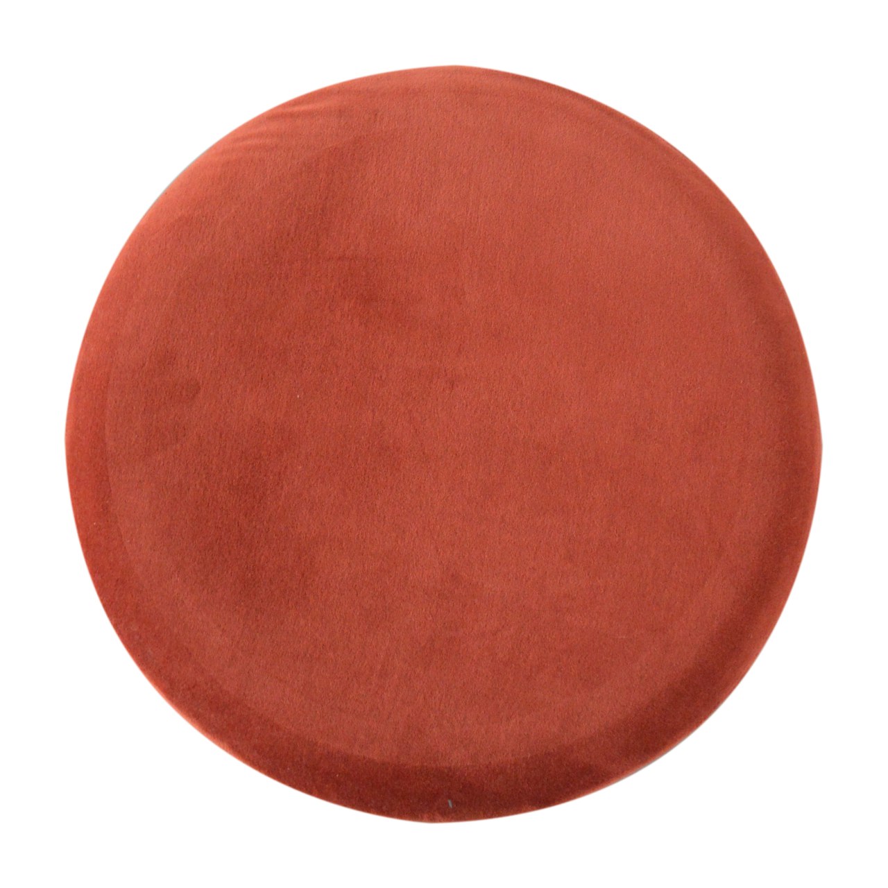 Brick Red Velvet Gold Footstool - Image 9