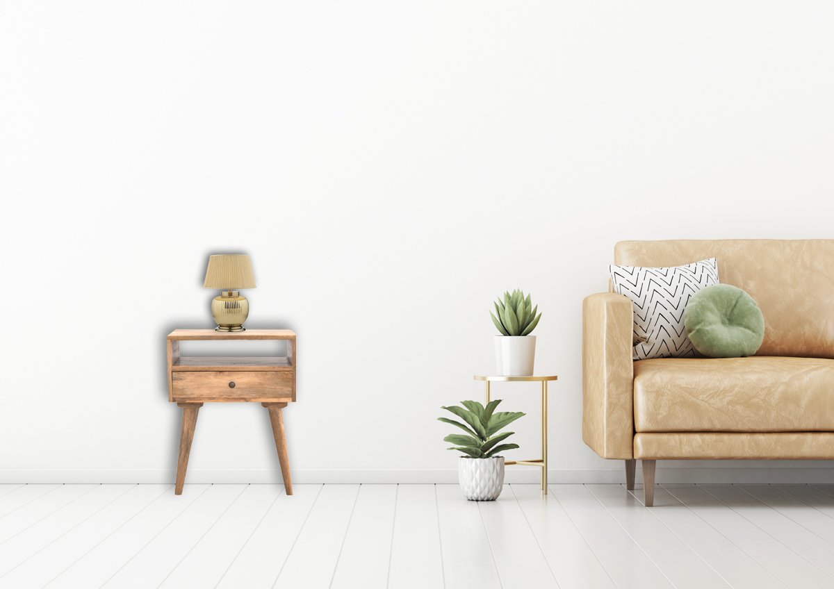 Modern Bedside with Open Slot - Image 10