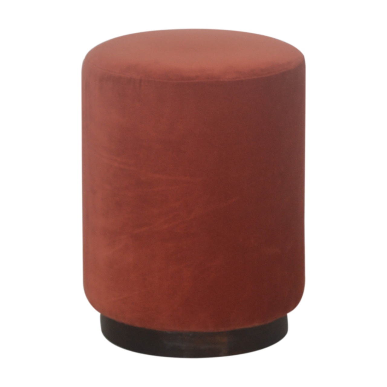 Brick Red Footstool with Gold Base - Image 3