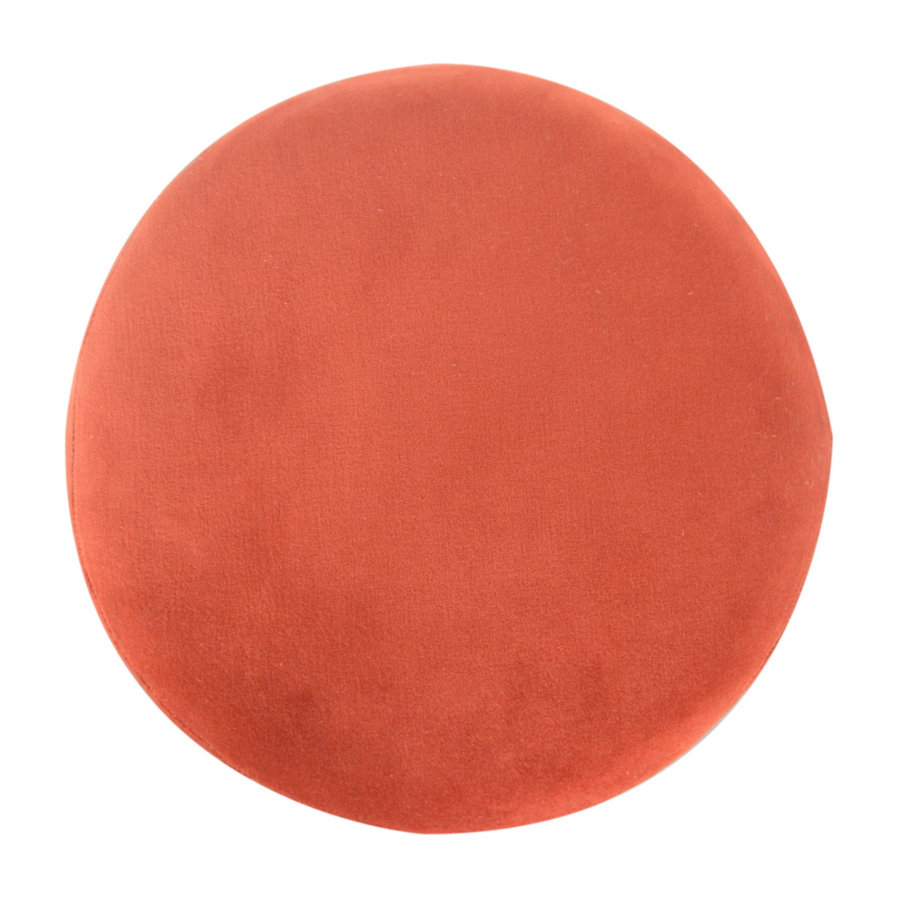 Brick Red Footstool with Gold Base - Image 8