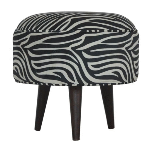 Zebra Nordic Style Footstool - Image 9