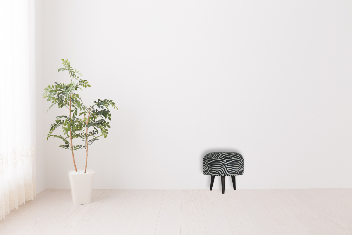 Zebra Nordic Style Footstool - Image 10
