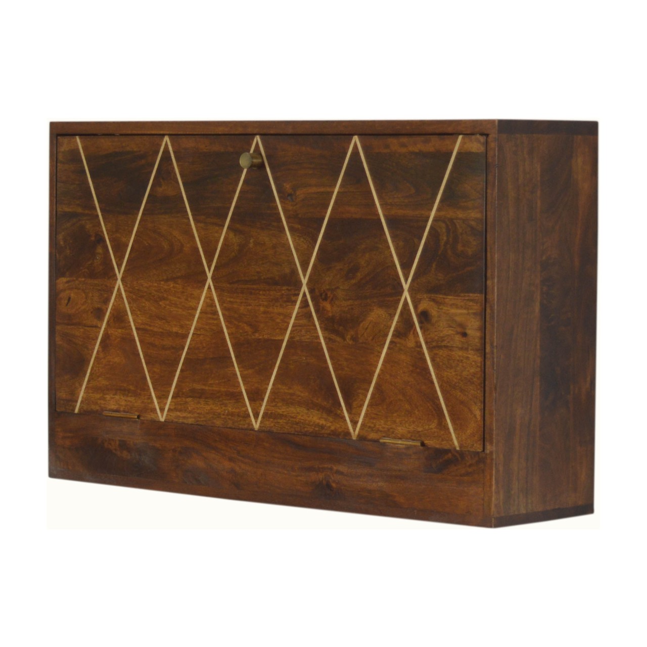 Geo Brass Flip Down Writing Desk - Image 2