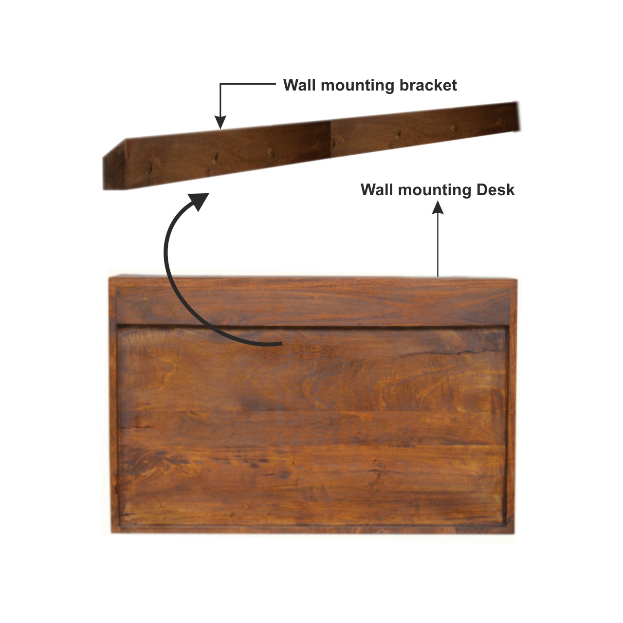 Geo Brass Flip Down Writing Desk - Image 9