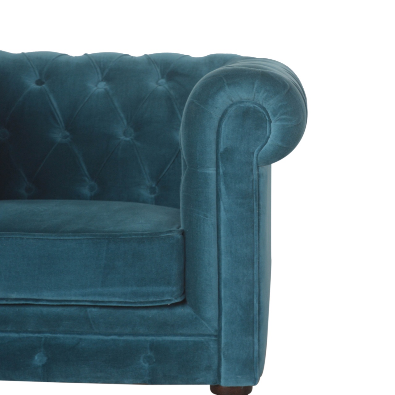 Teal Velvet Chesterfield Armchair - Image 4