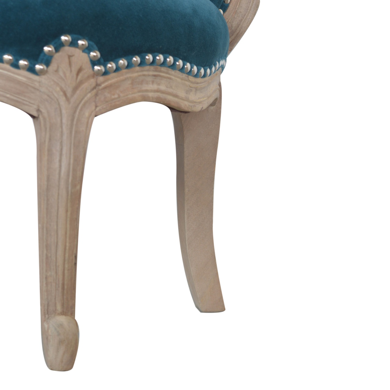 Teal Velvet Studded Chair - Image 5