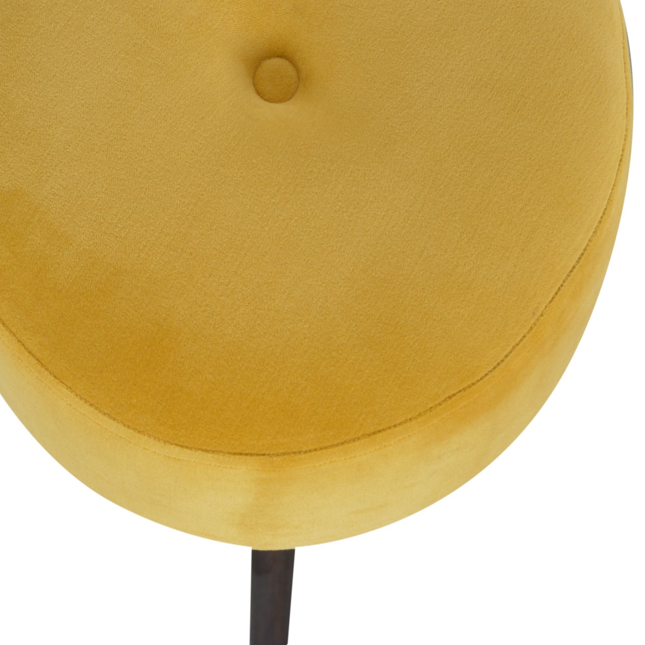 Mustard Velvet Tripod Footstool - Image 7
