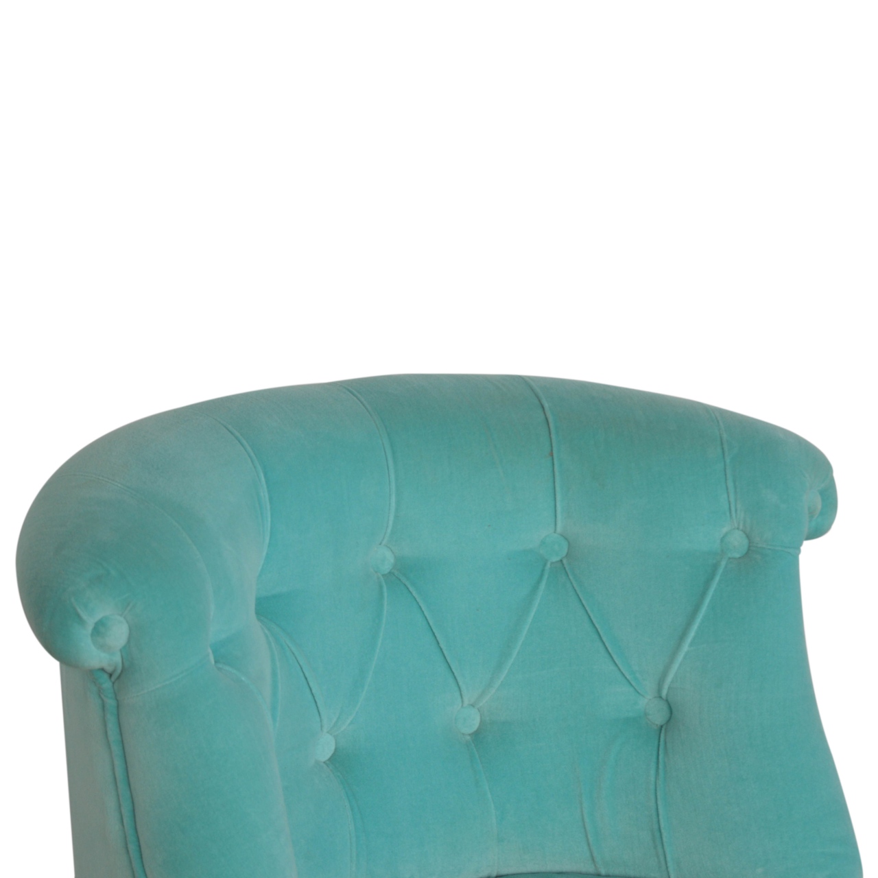 Turquoise Velvet Accent Chair - Image 5