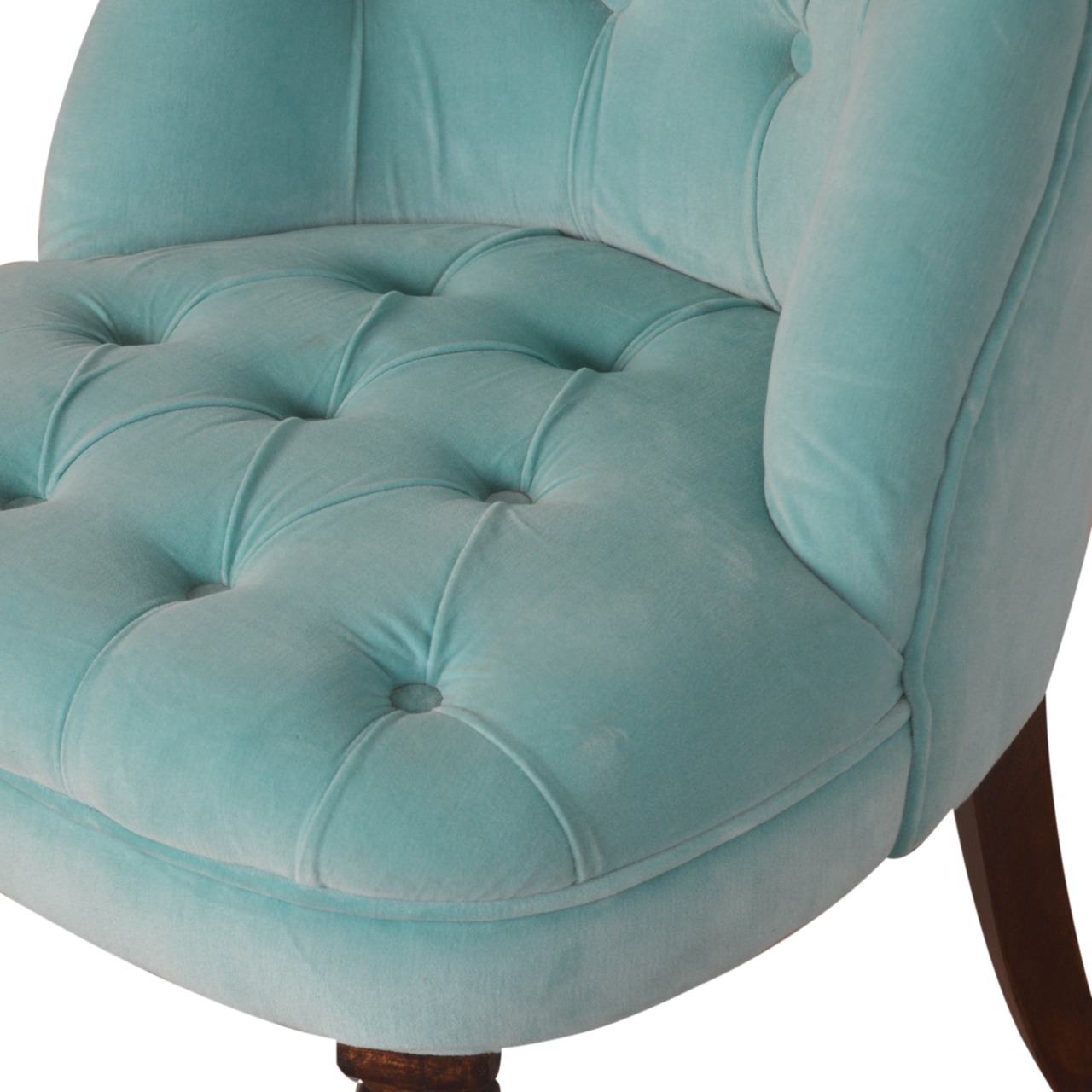 Turquoise Velvet Accent Chair - Image 6