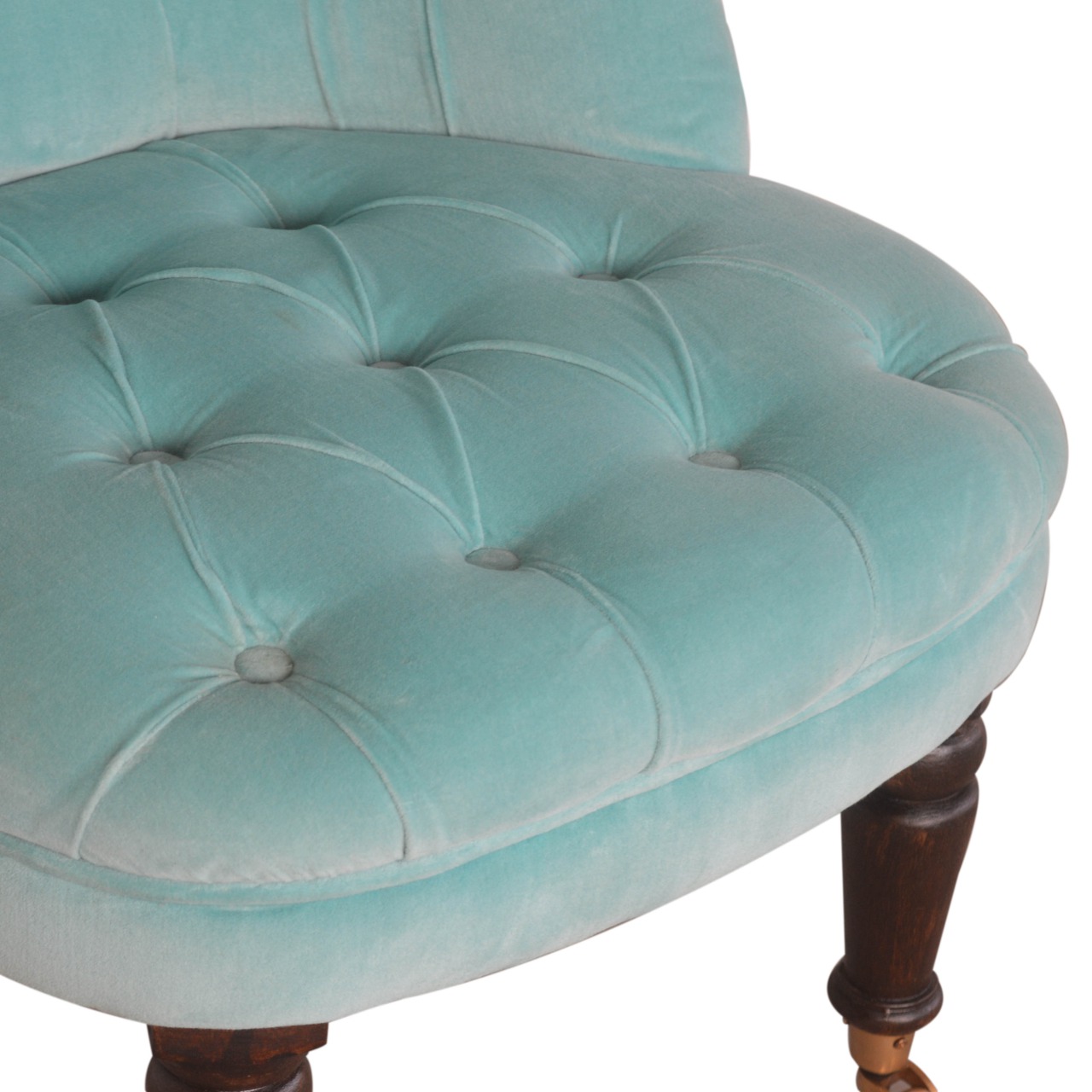 Turquoise Velvet Accent Chair - Image 7