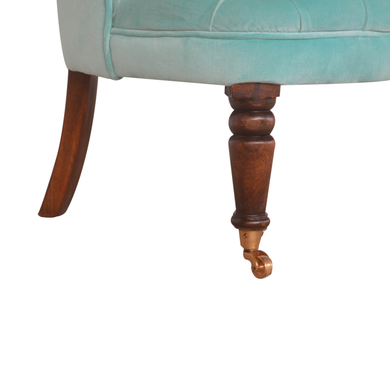 Turquoise Velvet Accent Chair - Image 8