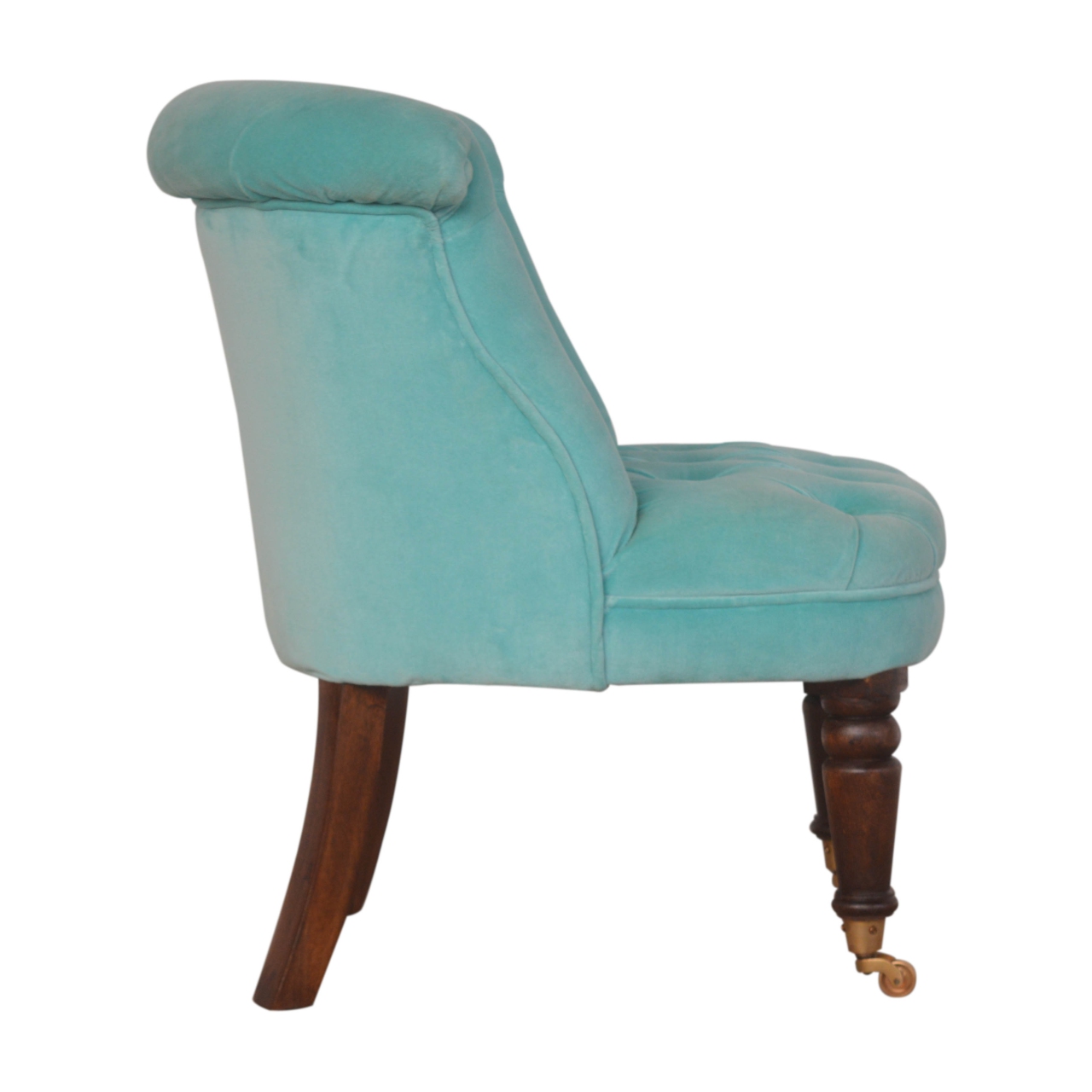 Turquoise Velvet Accent Chair - Image 9
