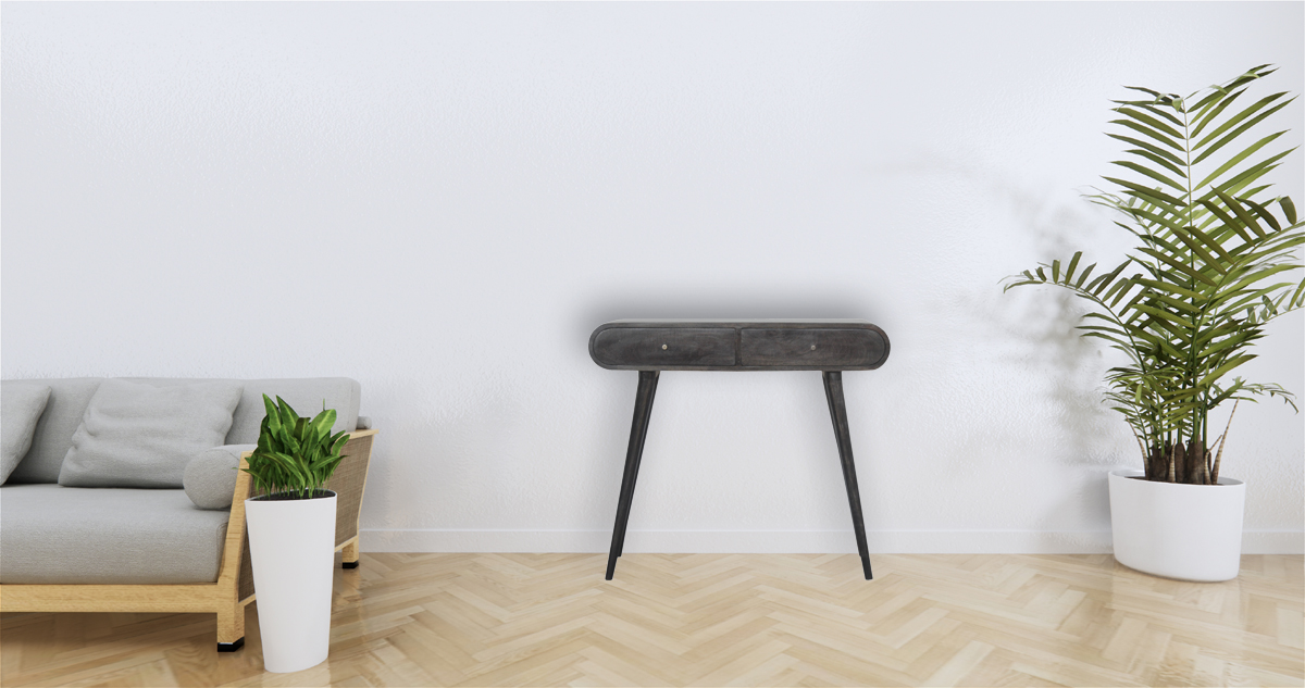 Ash Black Curve Console Table - Image 11