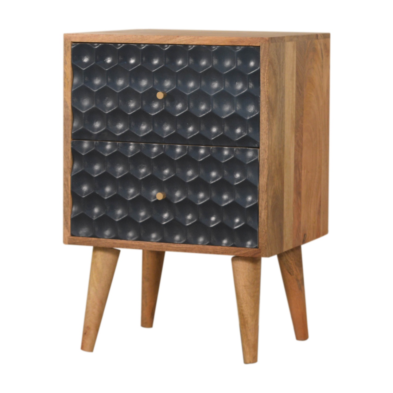 Navy Blue Honeycomb Bedside - Image 2