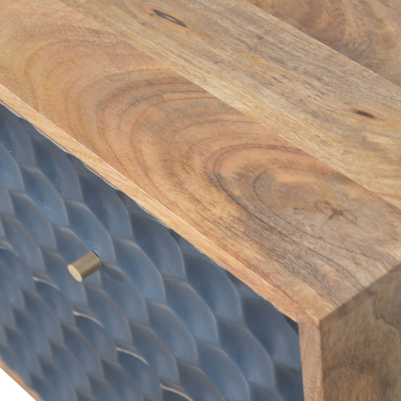 Navy Blue Honeycomb Bedside - Image 5