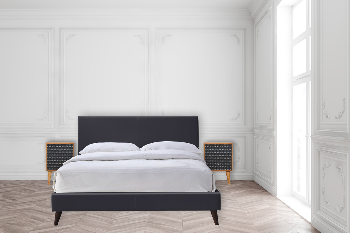 Navy Blue Honeycomb Bedside - Image 11