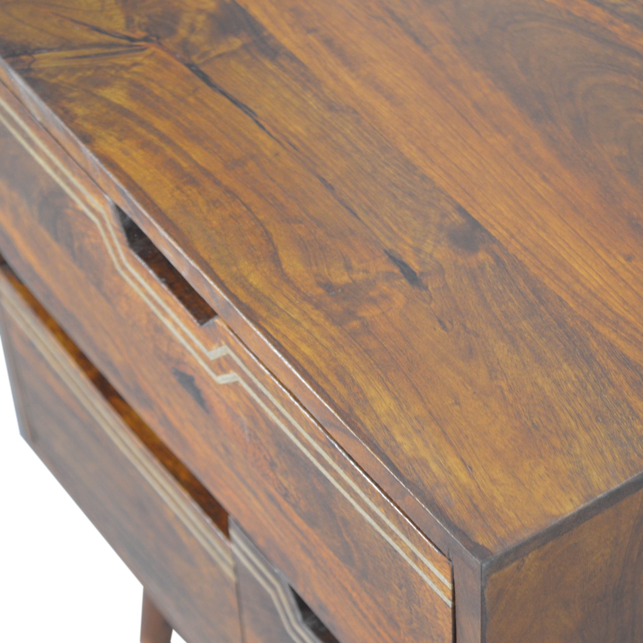 Multi Drawer Chestnut Bedside - Image 6