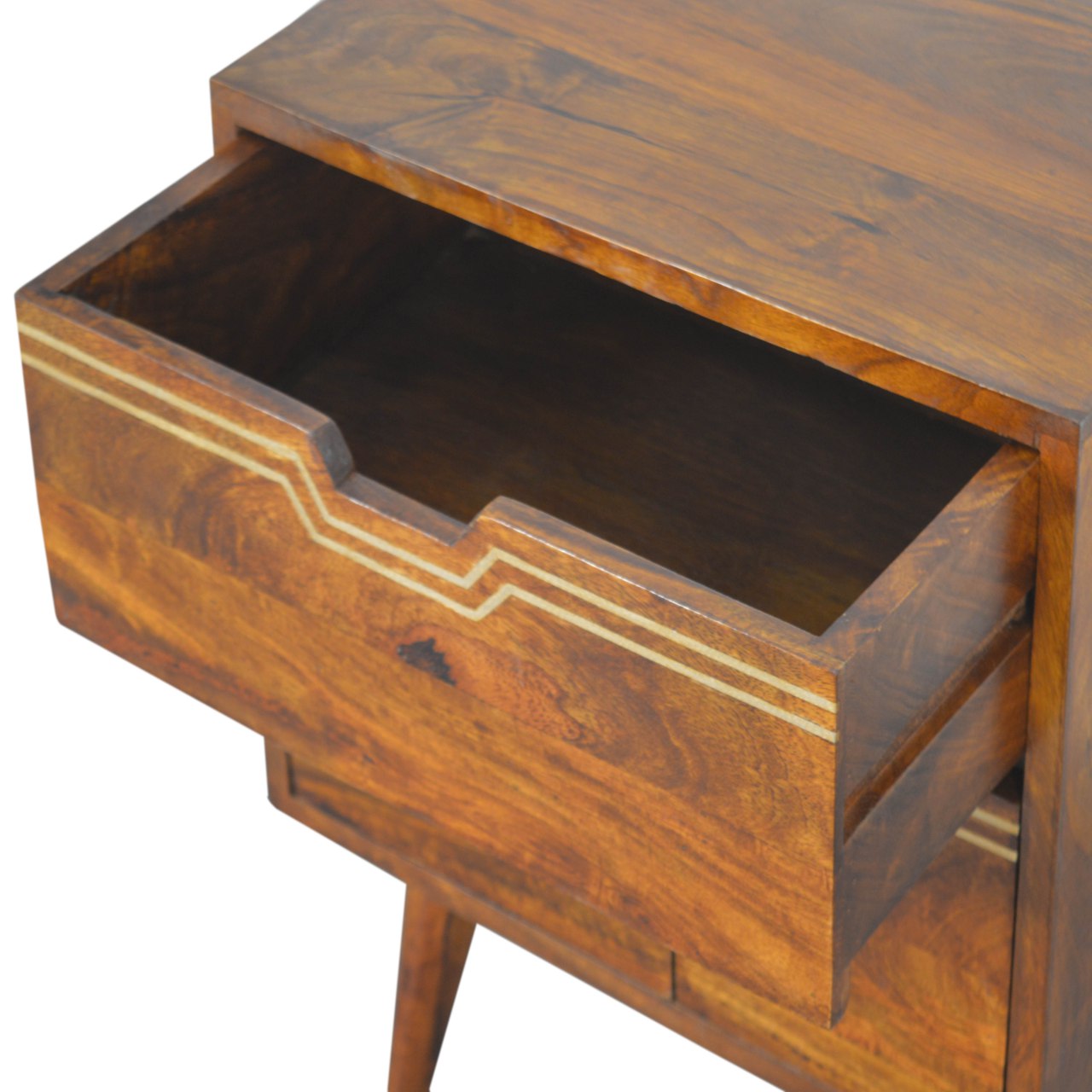 Multi Drawer Chestnut Bedside - Image 7